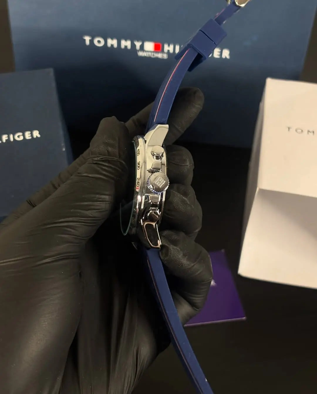 TOMMY HILFIGER BLUE DIAL CHRONOGRAPH