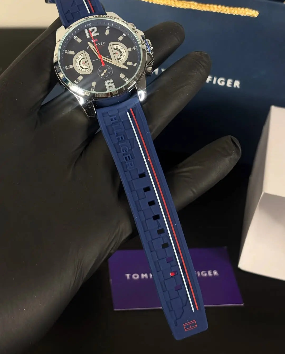 TOMMY HILFIGER BLUE DIAL CHRONOGRAPH