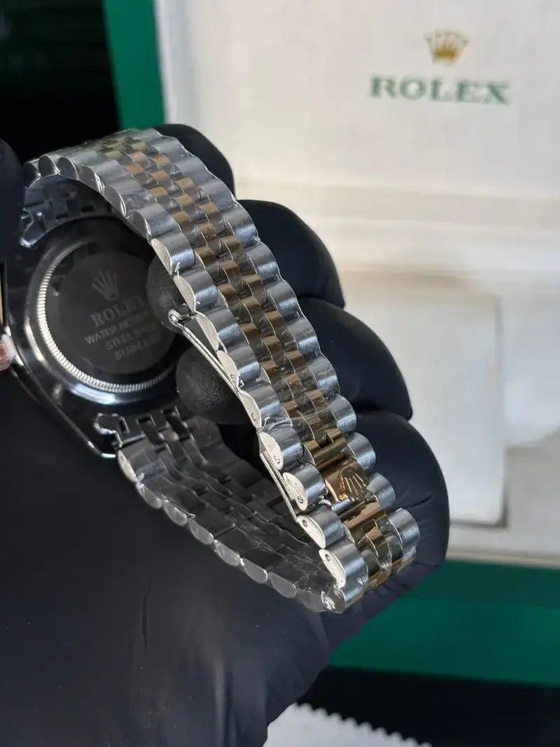 ROLEX DATEJUST SILVER BROWN