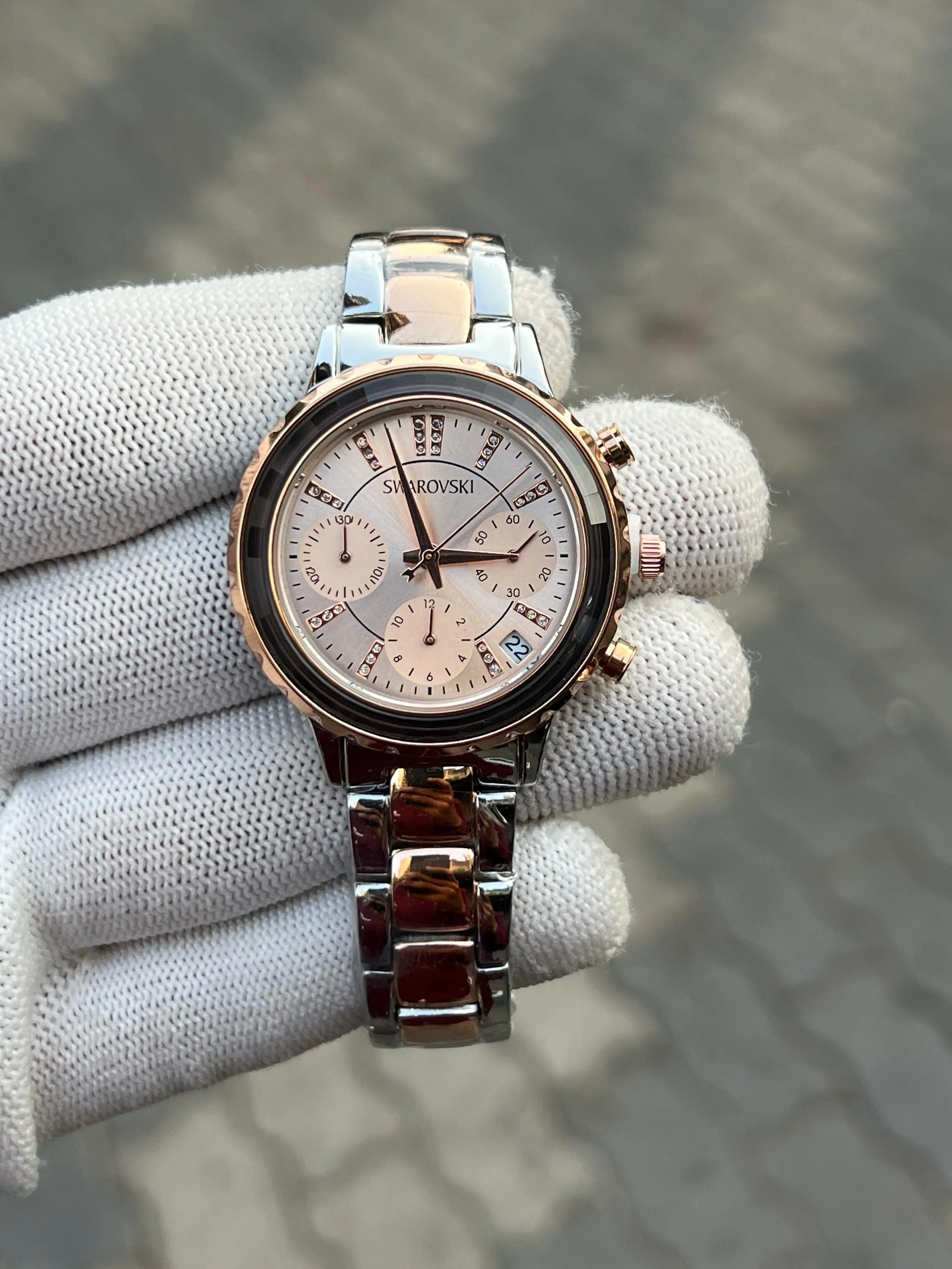 Swarovski Octea Lux Chrono Analog Two Tone Rose Gold