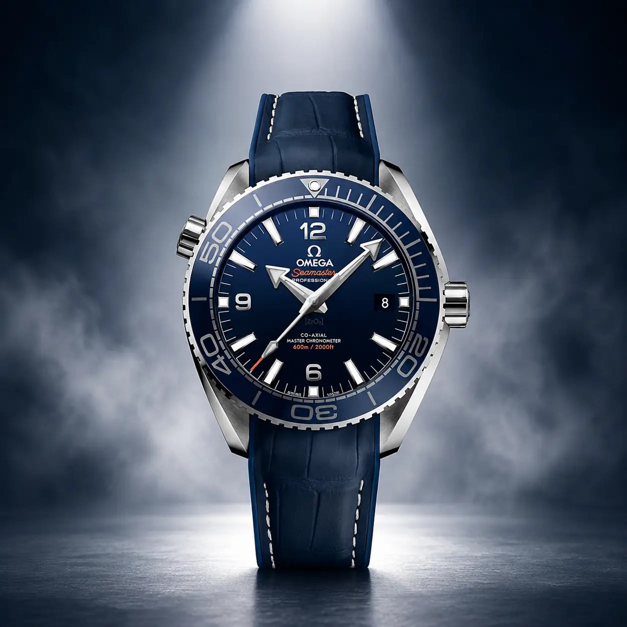 OMEGA SEAMASTER PLANET OCEAN 600M BLUE LEATHER