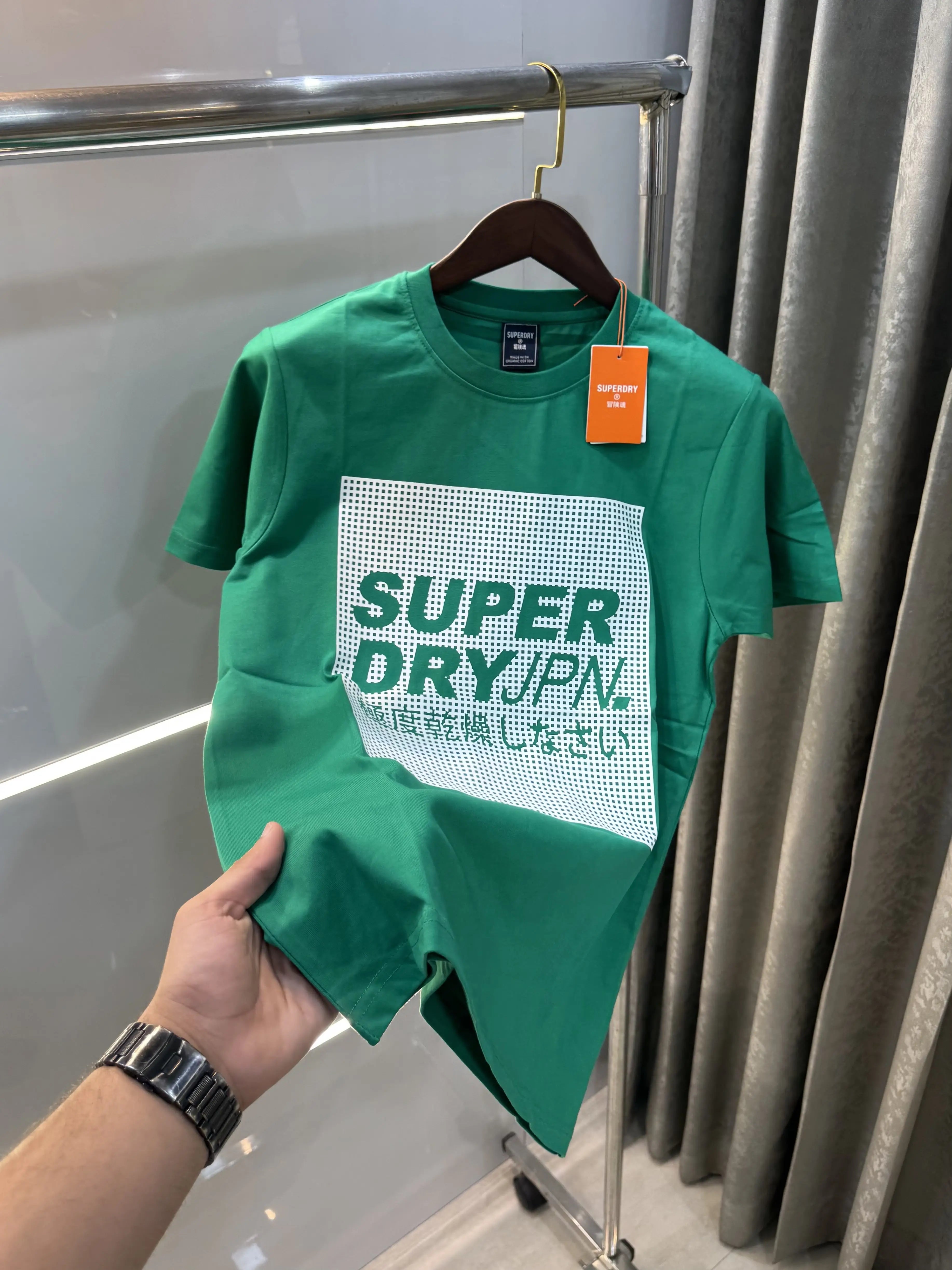 Superdry Green Logo Print Premium T-shirt