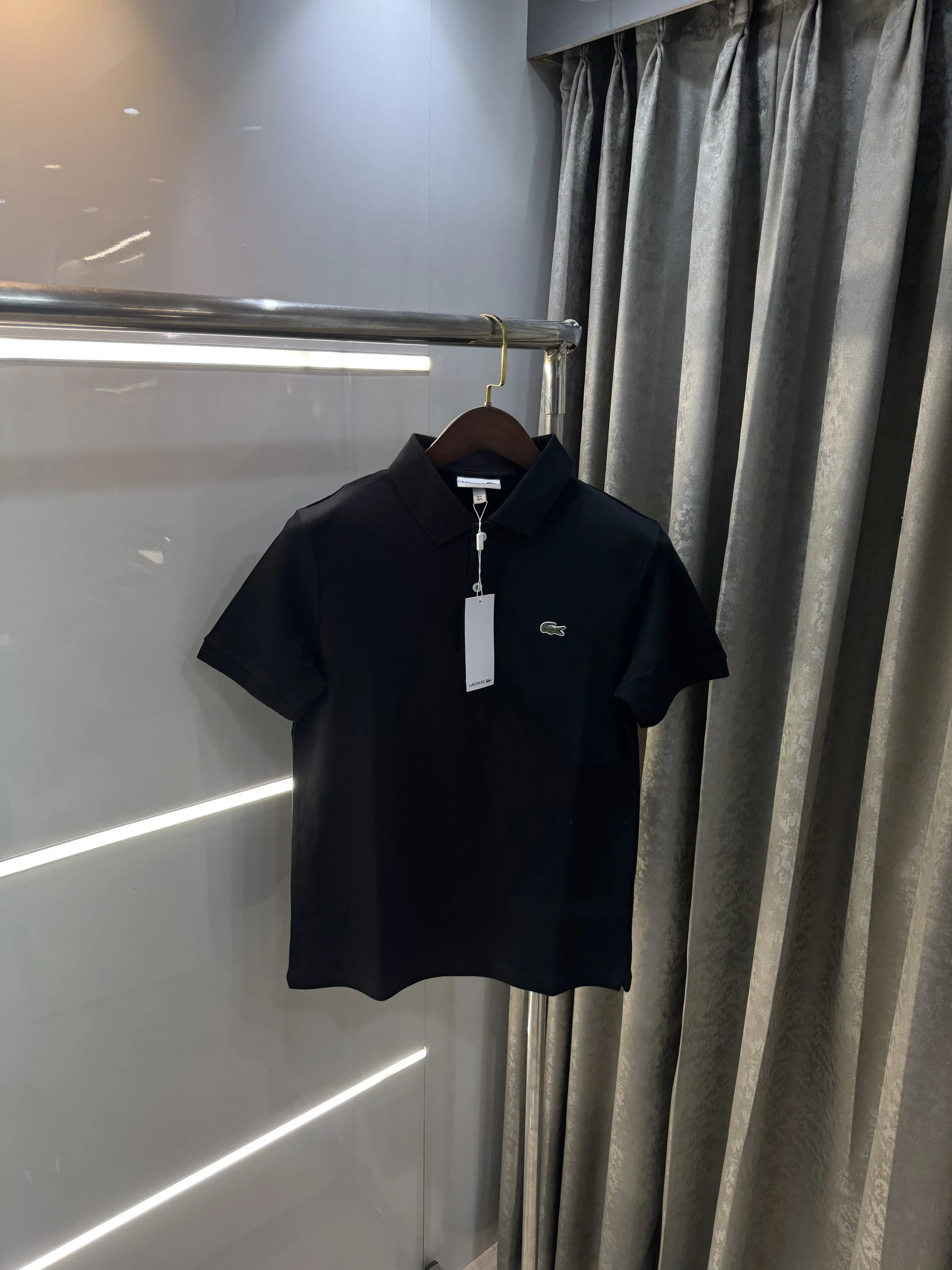 Lacost e Black Logo Work Premium Polo T-Shirt