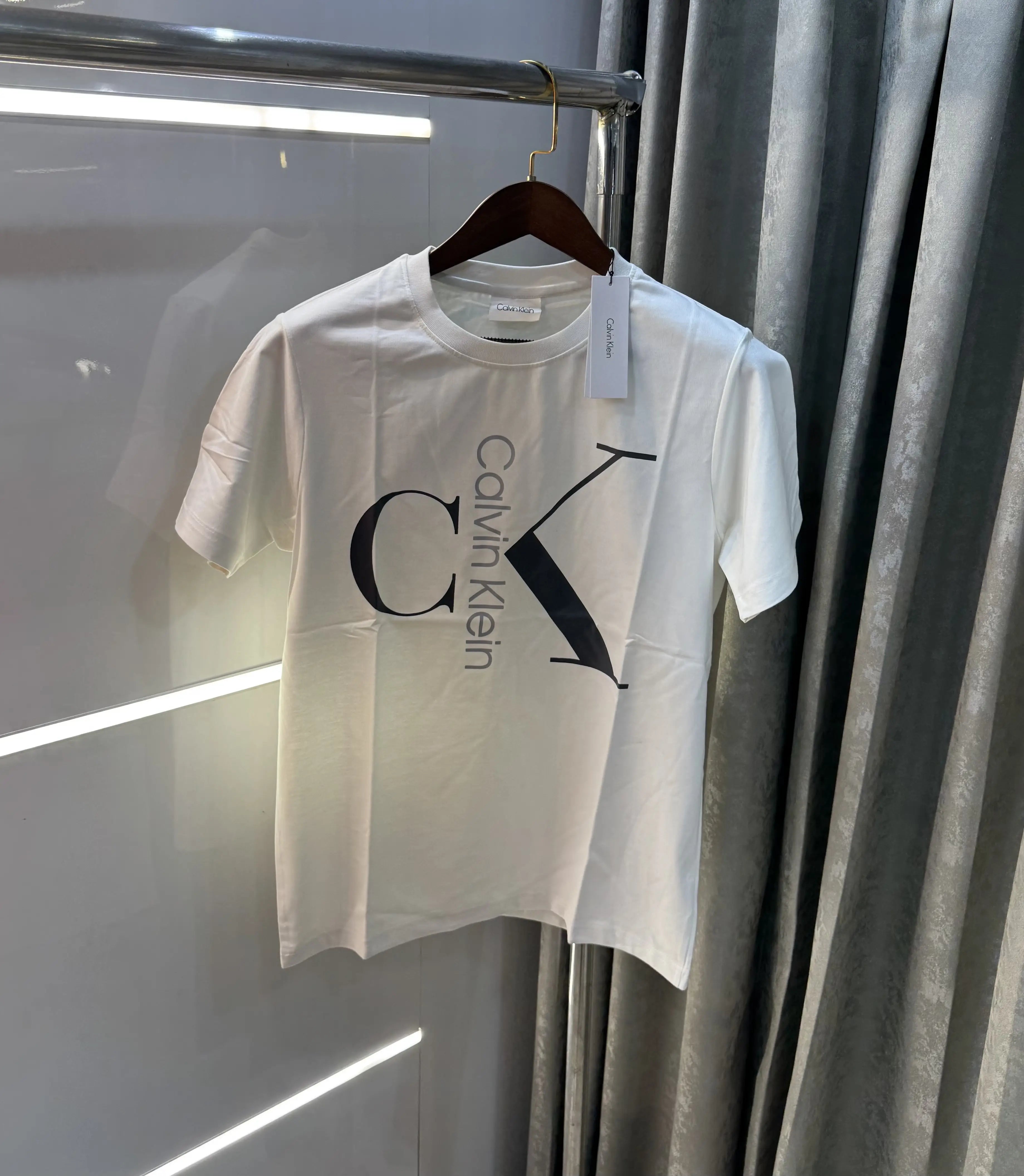 Calvin Klein Cream Logo Work Premium T-Shirt