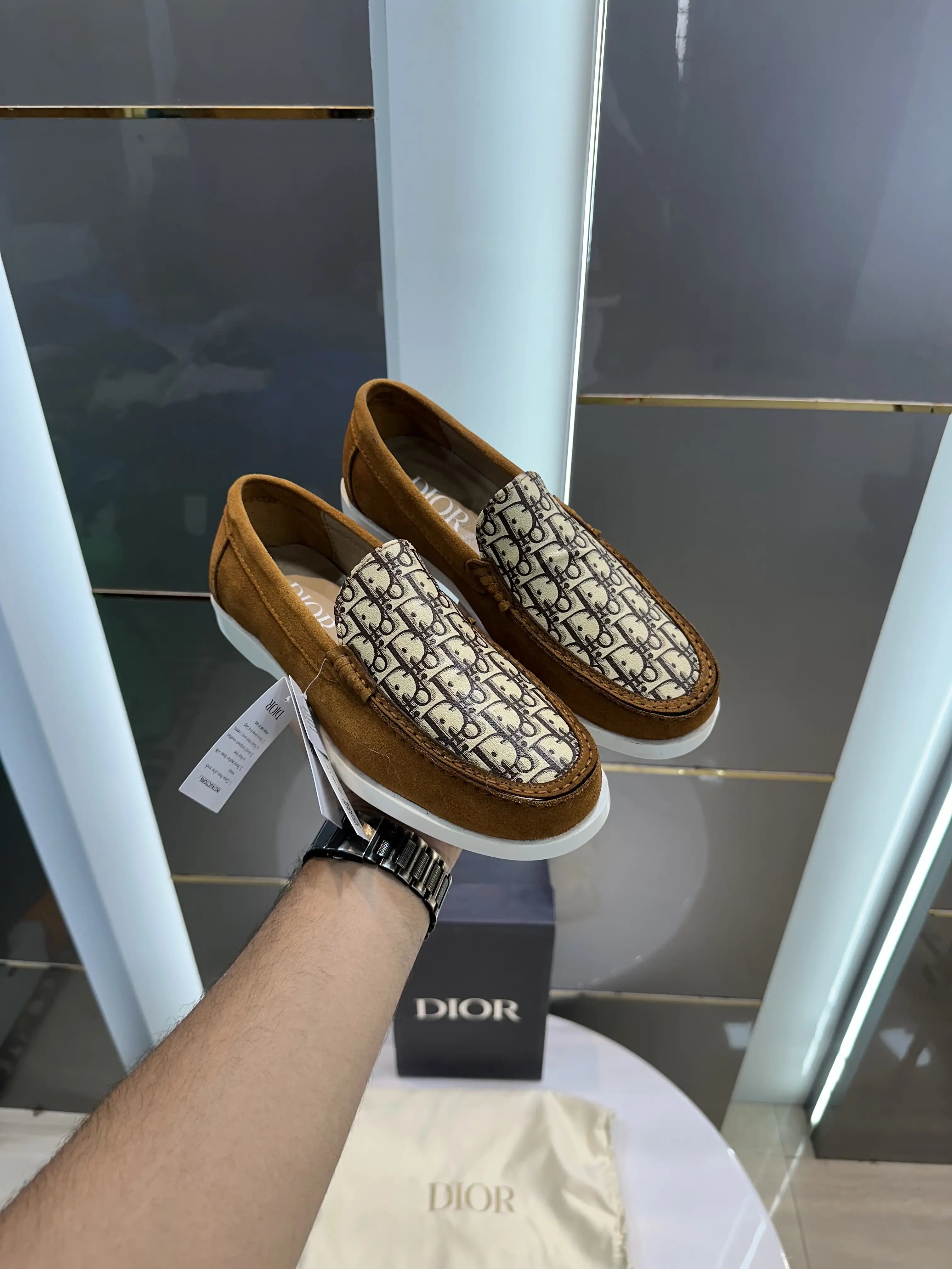 Dior_Monogram Tan Suede Leather Formal Loafer