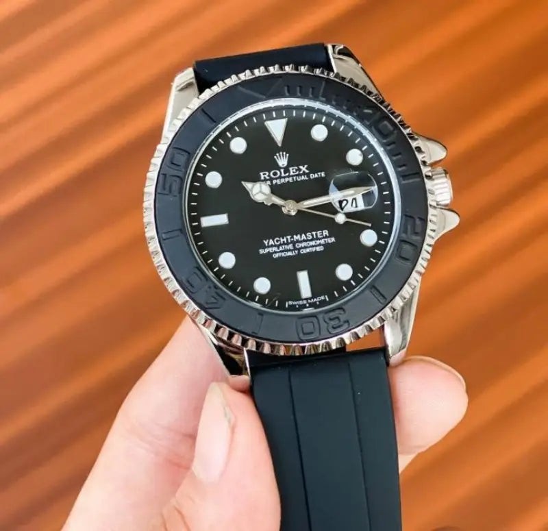 Rolex Yatch Master Silver Black Color