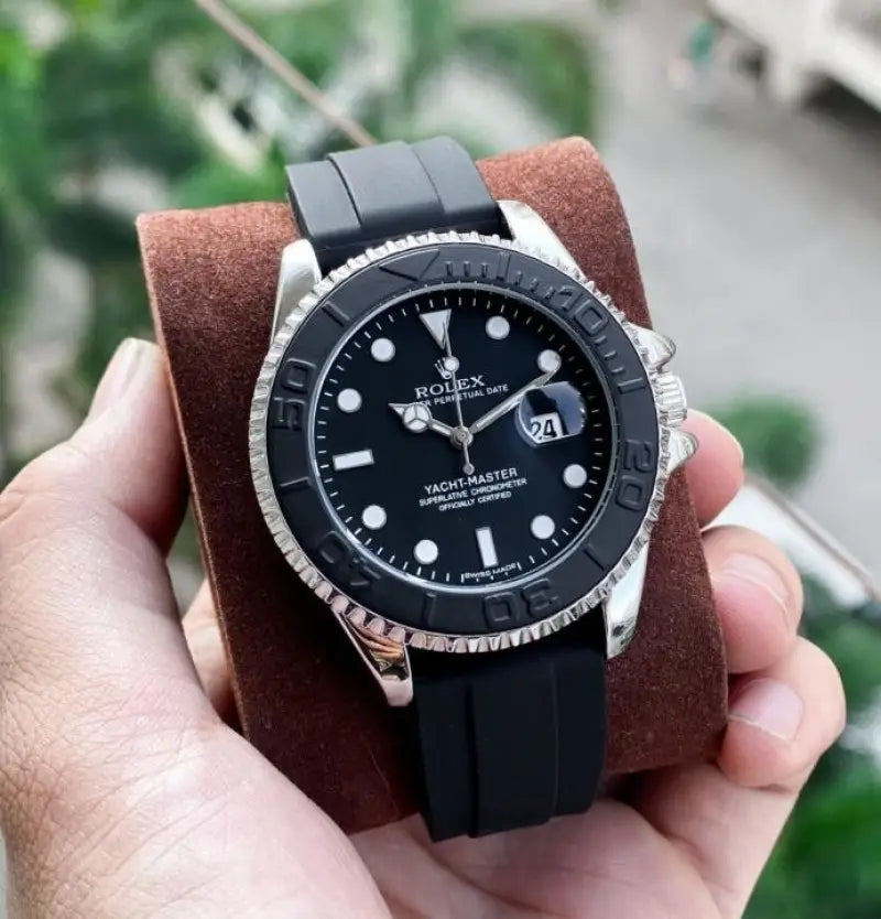 Rolex Yatch Master Silver Black Color