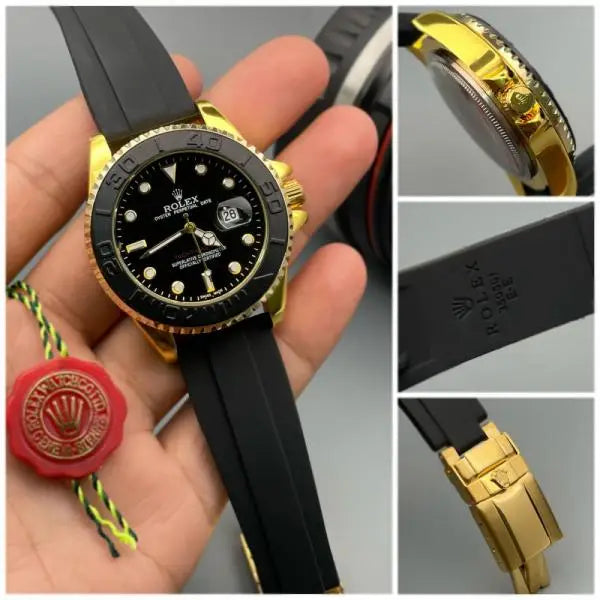 Rolex Yatch Master Gold Black Color